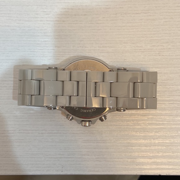 Michael Kors  Dylan Grey Ceramic Glitz Chronograph Watch - Picture 3 of 5